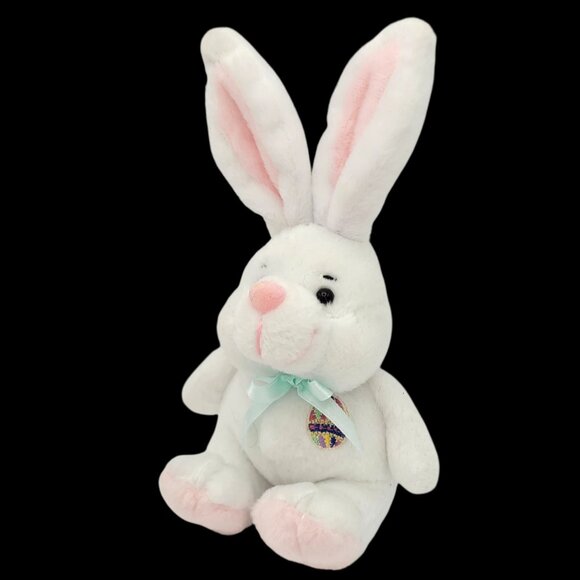 Set Of 2 GAF and Sound N Light Bunny Rabbits Pink White Bows 7" Easter NO SOUND - Picture 3 of 10